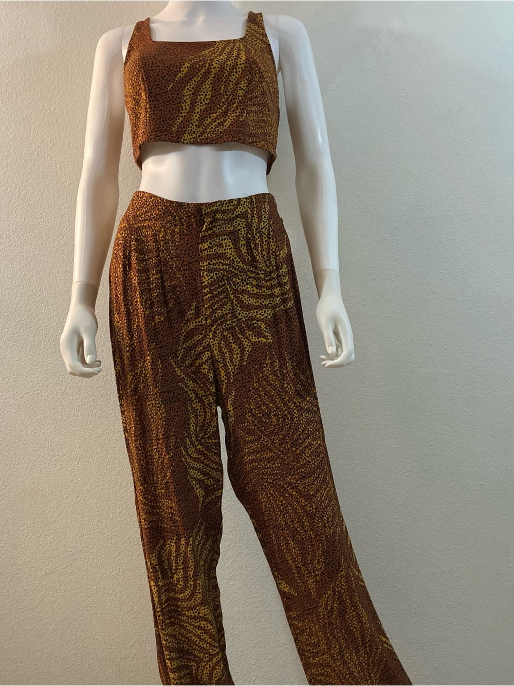 Balloon Pants and Tank Top Women's Set Animal Print Colcci Jeanswear Size 40